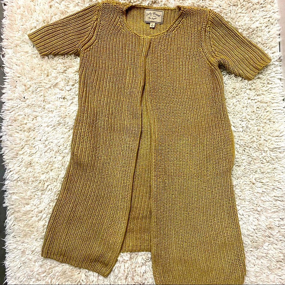 LUCKY 🍀 BRAND GOLD SWEATER.  NWOT!!  LONG AND WARM!